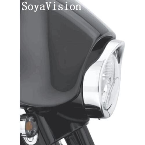 7 " inch visor headlight head lamp light trim beauty ring for Harley touring FLD