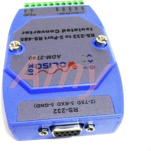 ADM-2740 Active RS232 to RS485, isolated RS232 to 2, 485 converter, industrial grade lightning protection rail
