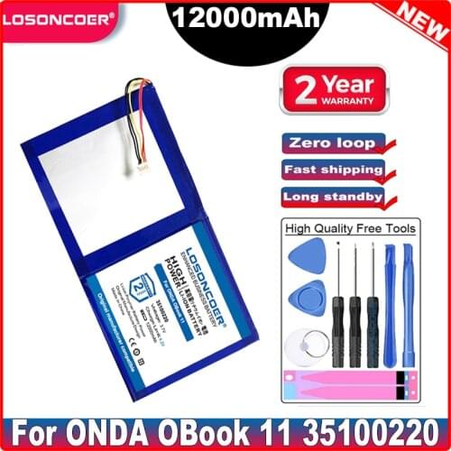 LOSONCOER 12000mAh Tablet Battery For ONDA OBook 11 Battery OBook 11 Pro / 11 Plus OBook11
