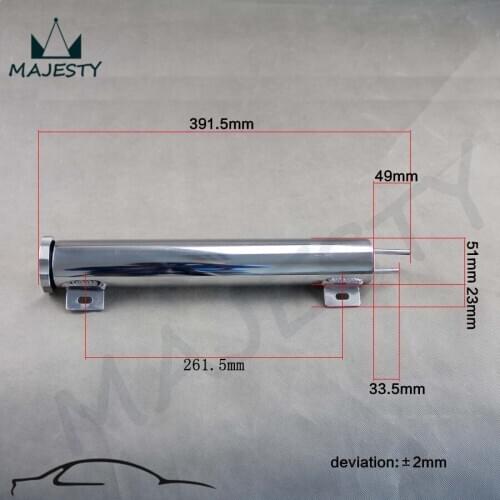 2" x 13" 2 x 13 Aluminum Radiator Overflow Tank Catch Can Universal Reservoir