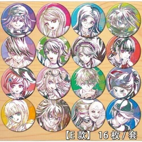 Anime Danganronpa: Trigger Happy Havoc Figure 5888 Badge Round Brooch Pin Gifts Kids Collection Toy