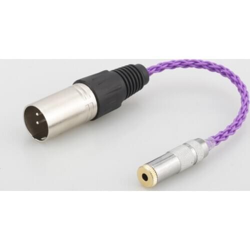 Audiocrast HIFI 4pin XLR Balanced Male to 3.5mm Stereo Female Audio Adapter Cable 3.5mm to XLR Balanced Cable Connector