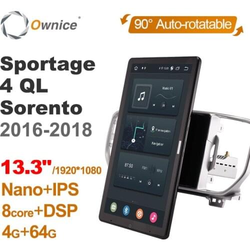 1920*1080 PX6 Android 10.0 for Kia Sportage 4 QL Sorento 2016 - 2018 Car Radio Auto Multimedia head Unit 13.3" IPS Rotatable