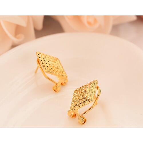 Bangrui Ethiopian/Eritrea/Nigeria/Kenya /Ghana African earrings Gold Color clip earrings For Women girls Wholesale gifts