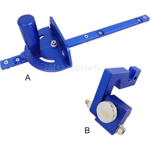 Miter Track Stop Woodworking Limiter Wear-resistant for T-Slot T-Tracks Woodwork DIY Aluminum Alloy Manual Tools Blue