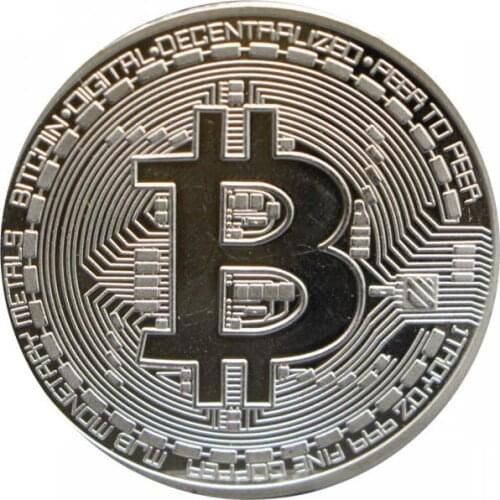 Collectible BTC Commemorative Coin Art Collection Gift Physical Bitcoin Metal Antique Imitation Gift Souvenir Medal