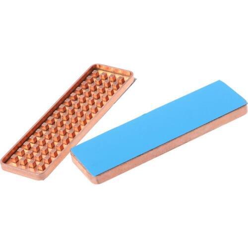 1pc 1.5/2/3/4mm Copper NVME NGFF M.2 Heatsink 2280 SSD Metal Sheet Thermal Conductivity Silicone Wafer Cooling Fan Heatsink C26