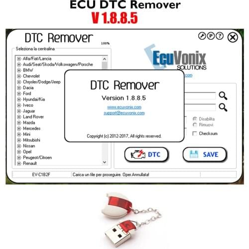 Multi-language ECU DTC Remover 1.8.8.5 DTCRemover Remove or Disable DTCs in Different ECUs Supports EDC17