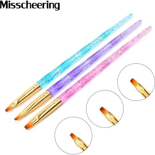 3Pcs/Set UV Gel Nail Art Brush Acrylic Carving Drawing Brushes Painting Pen for Nails Gradient Prefessional Manicure Tools Kits