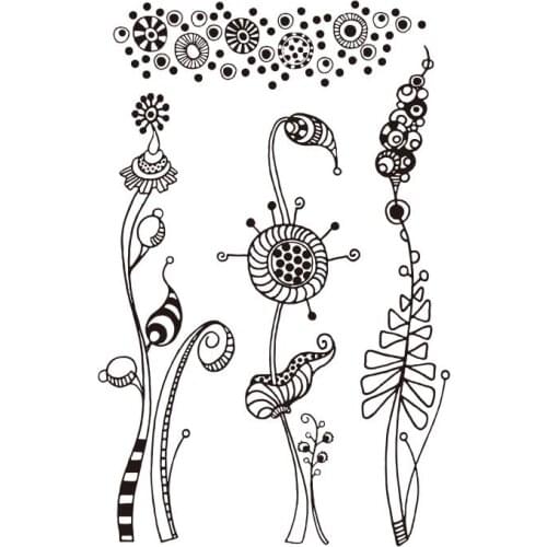 Flowers Transparent Clear Silicone Stamp/Seal for DIY scrapbooking/photo album Decorative clear stamp sheets ST0561