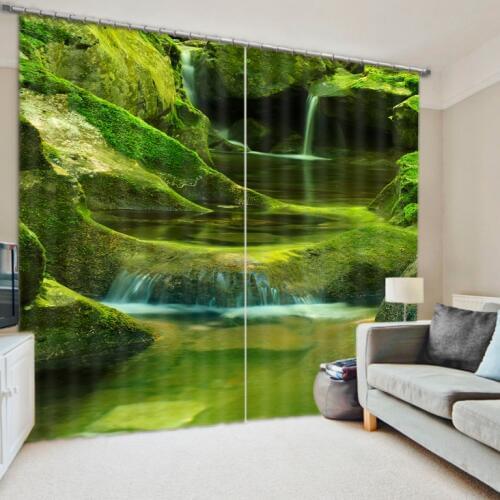 Modern Home Decoration Living Room Curtains 3d forest curtains