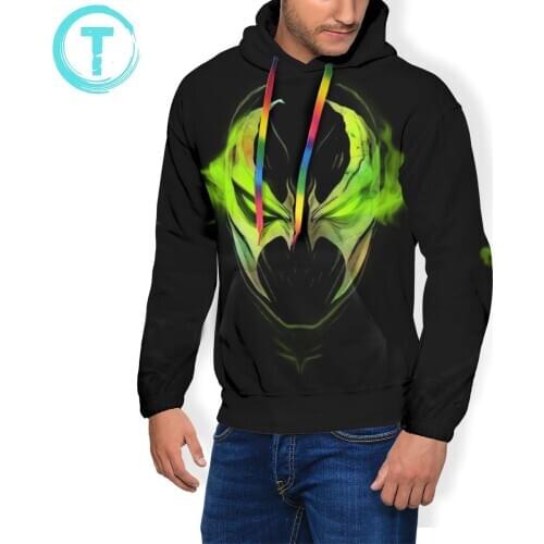 Spawn Hoodie Lithium SPAWN Hoodies Polyester Loose Pullover Hoodie Mens Long Length Fashion Red Winter Hoodies