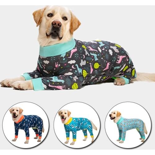 Large Dog Thin Clothes All-inclusive Four-legged Bodysuit Home Pajamas Female Dog Nursing Belly Weaning Sterilization Pet Cloth