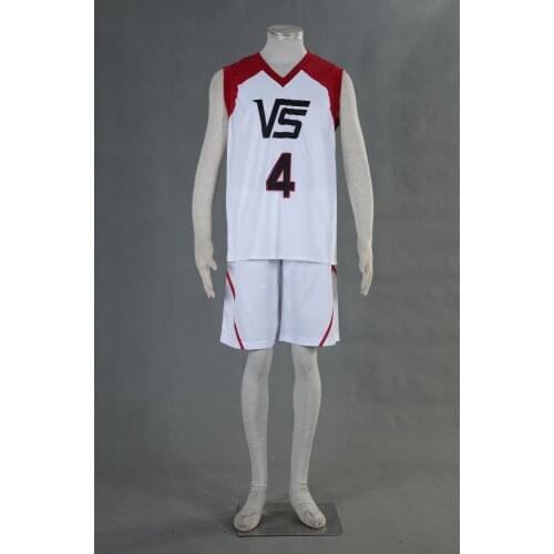 Kuroko no Basket LAST GAME Street Ball Team Vorpal Swords Team Sportswear Jersey No.#4 White Set CosplaY Costume