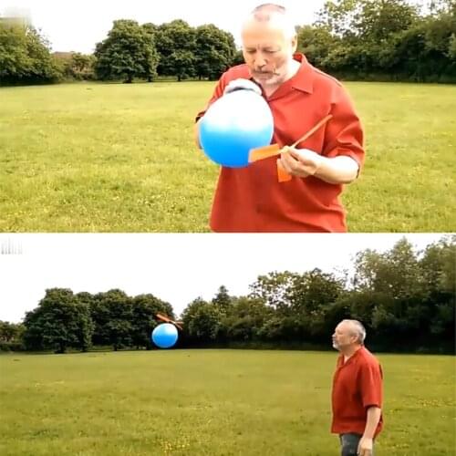 1Pcs outdoor toys flying inflatable balloon UFO Traditional Classic Balloon Helicopter fun sports Children Play Flying Toys ball