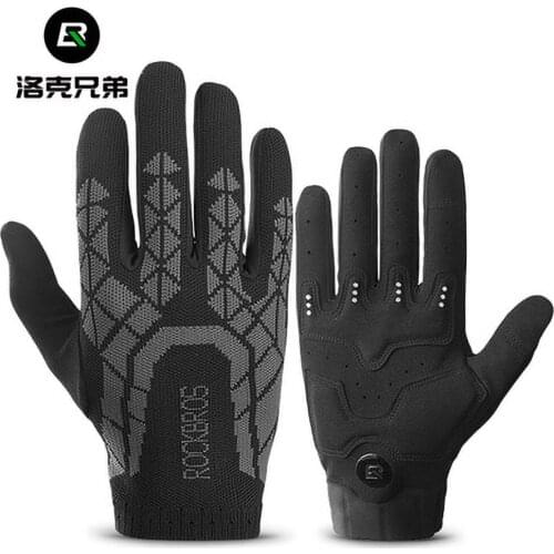 ROCKBROS Cycling Gloves Long Finger Spring And Autumn Men’S Road Mountain Bike Electric Bicycle Breathable Non-Slip Gloves