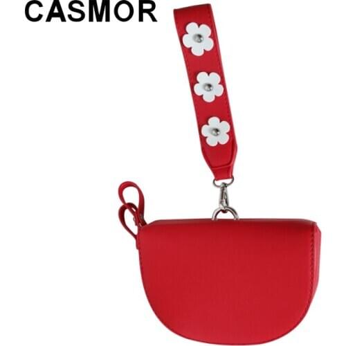 Casmor Womens Bag 2020 New Korean Fashion Flower Bag Cute Half Moon Womens Handbag Ladies Clutches Casual