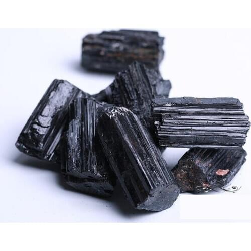 100g/Lot Natural Black Tourmaline Crystal Rough Stone Rock Mineral Specimen natural stones and minerals about 2.5cm to 4cm