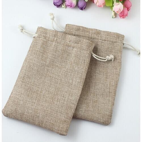 15x20cm 300pcs Gifts Bags With Drawstring Jewelry Gift Pouch Sack Jute Small Bags For Women 2016 Packaging Display Storage House