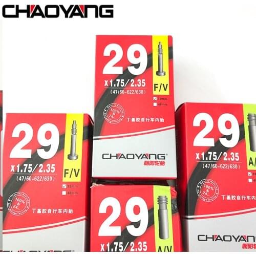 2 Pack CHAOYANG 29 Inch Bike Tubes 29x1.75/2.35 Standard Inner Tire FV / SV Butyl Rubber Inner Tyre MTB Road Bicycle Tyre Parts