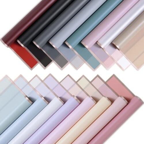 20Pcs Bouquet Wrapping Paper Simple Frame Jelly Film Soft Light Paper Bouquet Wrapping Diy Phnom Penh Matte Flower 60*60Cm