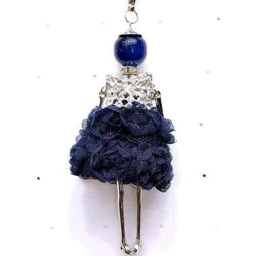 2018 brand Doll baby Handmade Cute black keychain for Women Car Pendant hot Girl Statement fashion Jewelry Bag key chain