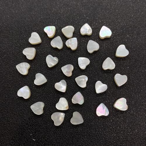 6mm Love Shape Natural Sea Shell Beads DIY Fashion Jewelry Making Mother Shell Pearl Necklace Earrings Jewelry Accessories