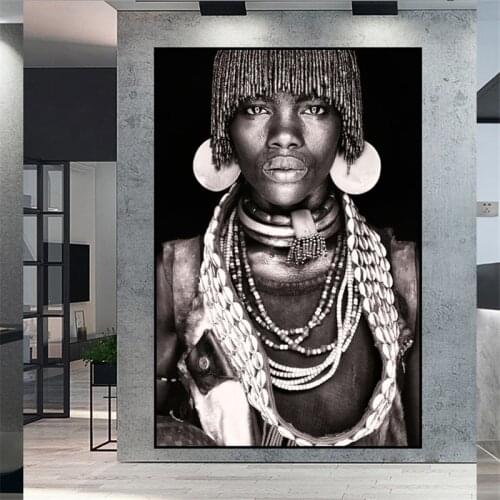 African Tribal Nude Black Man and Woman Posters and Prints Modern Wall Home Decoration Creative Art Character Canvas Paintings