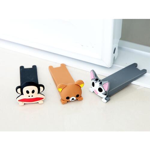 Free Shipping Creative Cartoon Anti-impact Door Stopper Child Safety Door Card Door Clip Baby Protection Door Stop