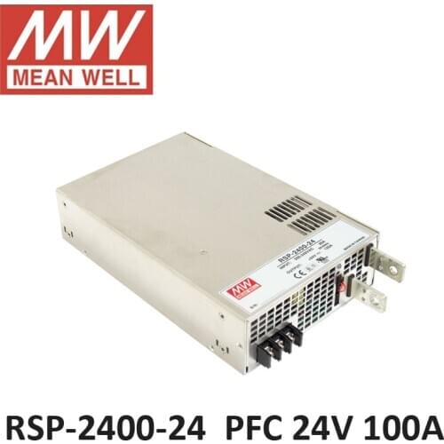 Original MEAN WELL RSP-2400-24 2400W 100A 24V big power supply PFC in Parallel led driver meanwell Power Supply 24V 2400W