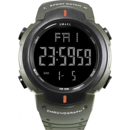 SMAEL Men Sports Watches Chronograph Hiking LED Digital Electronic Outdoor Wristwatches Relogio Masculino Man Clock