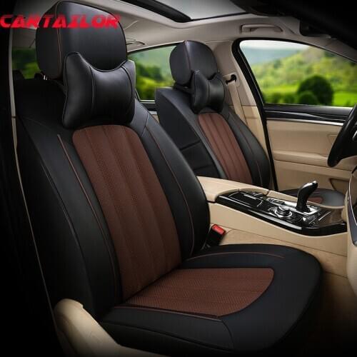 CARTAILOR Seat Covers Cars Accessories for Volkswagen UP Car Seat Cover Leather & Leatherette Seats Support Cowhide Auto Cushion