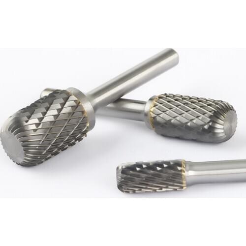 Cylindrical Semi-circular 1pcs Tungsten Steel Alloy Rotary Boring Head Grinding Head Milling Cutter W-shaped Wood Carving Head