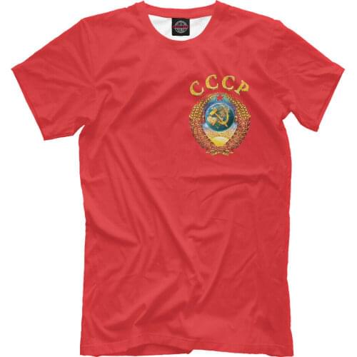 CCCP New Men t-shirt Soviet Union USSR Russia harajuku t shirt SHORT Casual Cotton O-Neck tshirts