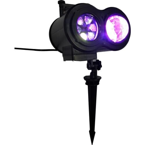 Jiguoor Waterproof Laser Projector Lights For Christmas Holiday Decorations LED Double Drum Pattern Water Print Laser Stage Lamp