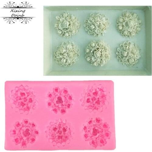 Beautiful flower shaped silicone mold biscuit cutting cake decoration tool wedding cake decoration