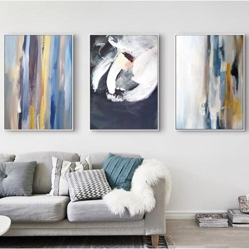 Colorful Splashing Style Home Decoration Modern Abstract Posters and Prints Wall Art Canvas Painting Pictures for Living Room