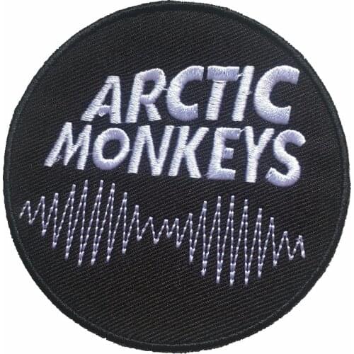 DD7.9cm Round ARCTIC MONKEYS Patches Ironon Patch for Kids Clothes Jacket Handmade Embroidered Applique DIY Decoration Patchwork