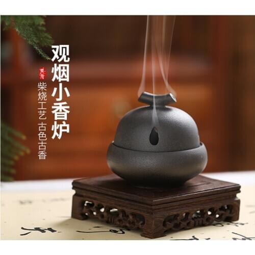 Sandalwood incense burner, household indoor incense, agarwood ceramic sandalwood incense burner, air-purifying aroma diffuser