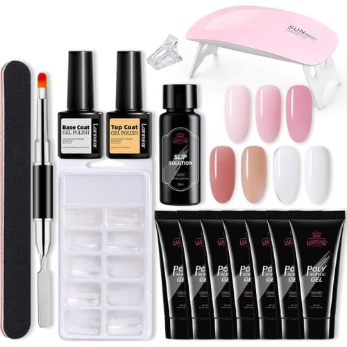 Nail Gel Nail Polish For Nail Extensions Acrylic Gel Polish Nails 15ml Poly Nail Gel Kit Quick Building Set Poly UV Gel
