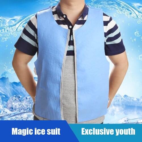 Summer Fan Cooling Vest Men Women Air Conditioning Cool Coat High Temperature Protective Ice Undershirt Outdoor Sports Work Vest