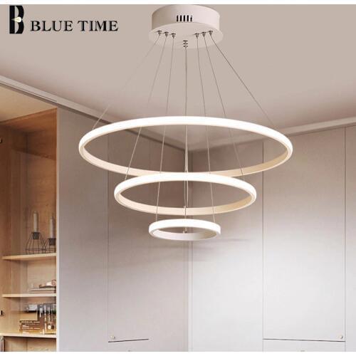 Modern Led Chandelier Outer Shine 5Rings Led Ceiling Chandelier Lighting For Living room Dining room Kitchen Bedroom Luminaires
