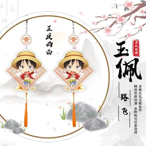 [MYKPOP]One Piece Amine Figure Acrylic Pendants Cartoon Decorative Item to Backpack Mobile Phone Fans Collection SC20042019