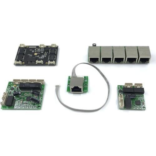 Unmanaged 5port 10/100M industrial Ethernet switch module PCBA board OEM Auto-sensing Ports PCBA board OEM Motherboard