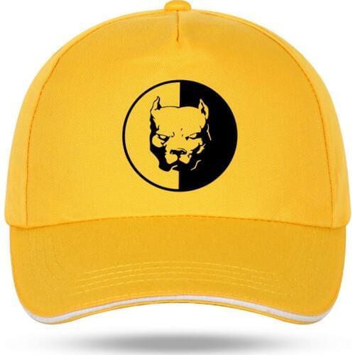 New Men Women Fashion Pitbull Dog Bulldog Funny Baseball Caps for Hip Hop Cotton Velcro Trucker Cap Bone Dad Hats