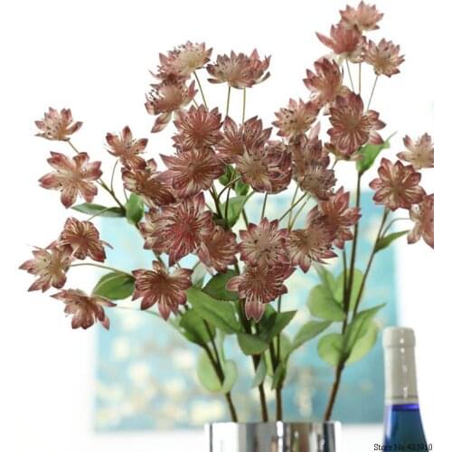 New 60cm artificial flower snow lotus high-grade fake flower 3D printing color flower home Christmas wedding decor dandelion