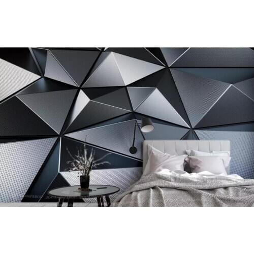 CJSIR Papel De Parede Custom Wallpaper 3D Solid Geometry Atmospheric Metal Living Room TV Background Wall Paper Papier Peint