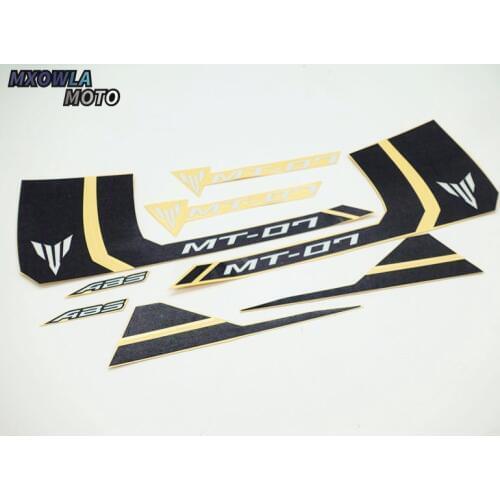 Reflective Stickers Decals Motorcycle Fit for MT 07 MT07 Decals Stickers Yellow black High Quality Waterproof
