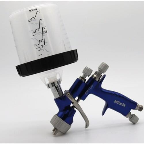 Stainless Steel Nozzle Spray Gun With Adapter Pps Tank Water Based Paint Spray Gun /Car Paint Spray Gun/Sprayer Gun/Air Tools