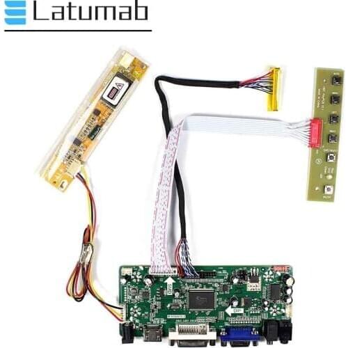 Latumab Controller Board for LTD121KM2M LVDS 12.1" LCD Display 1400×1050 Matrix HDMI + DVI + VGA Driver Board